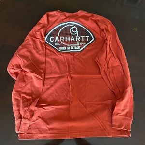 Carhartt Men’s Medium Orange Born in Detroit Long Sleeve Shirt